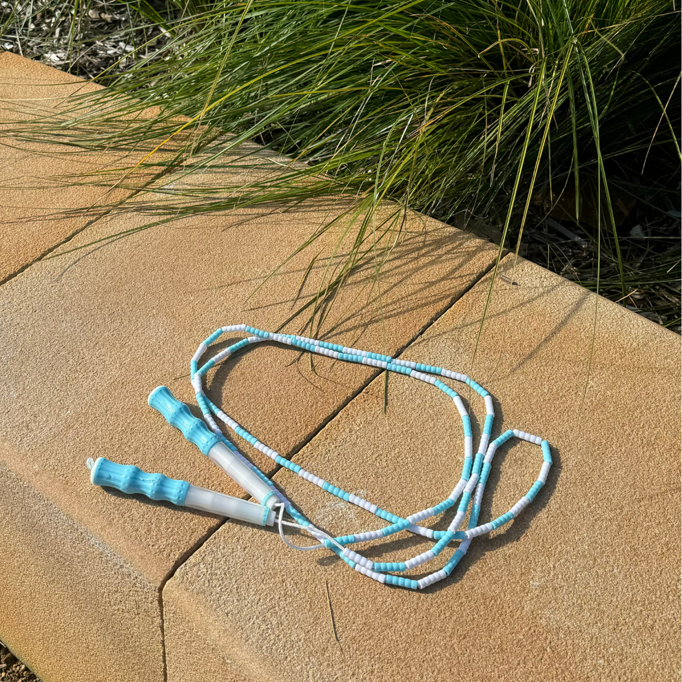 Aqua - Soft Bead Skipping Rope – Glitter Sports